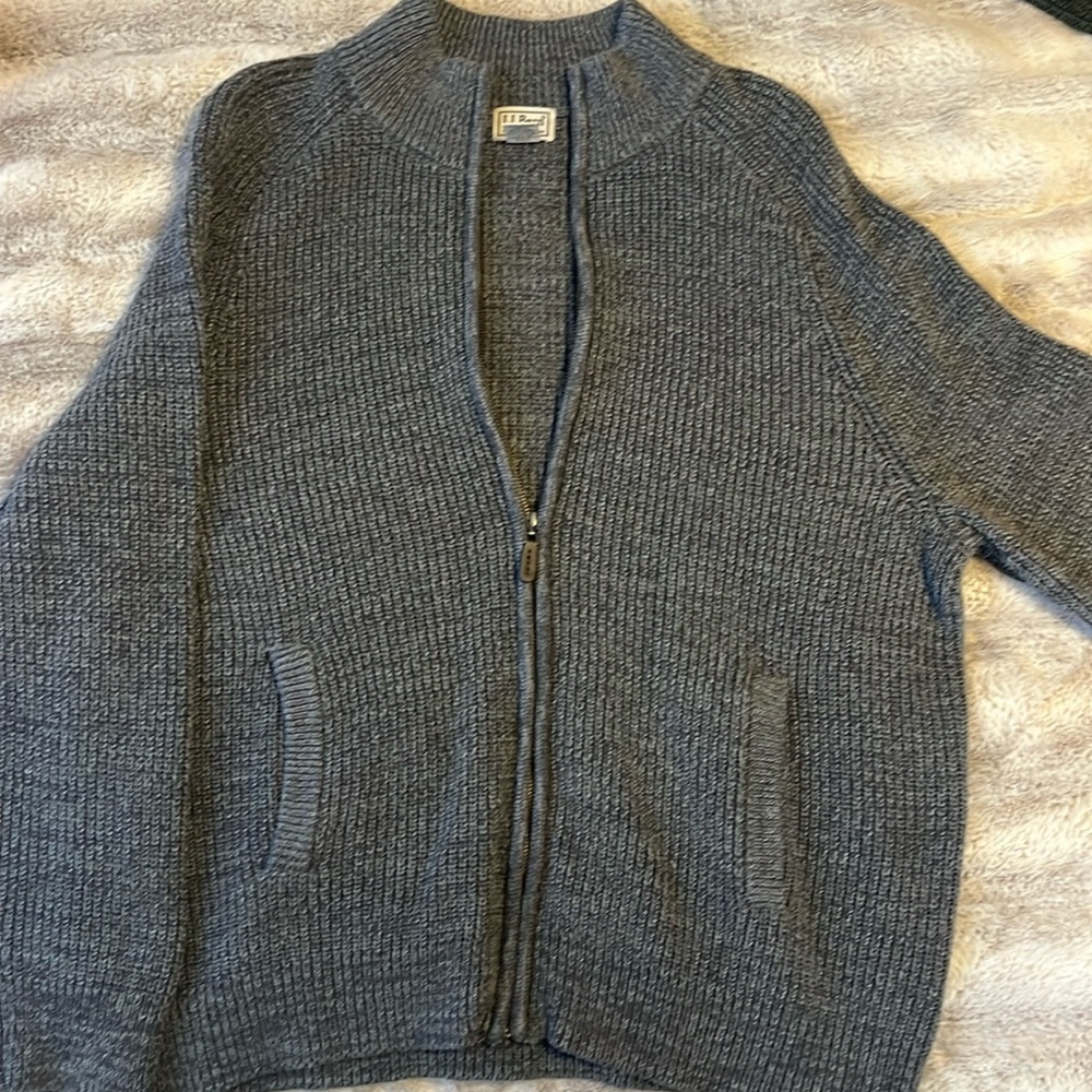 LL Bean Grey Zip Up
